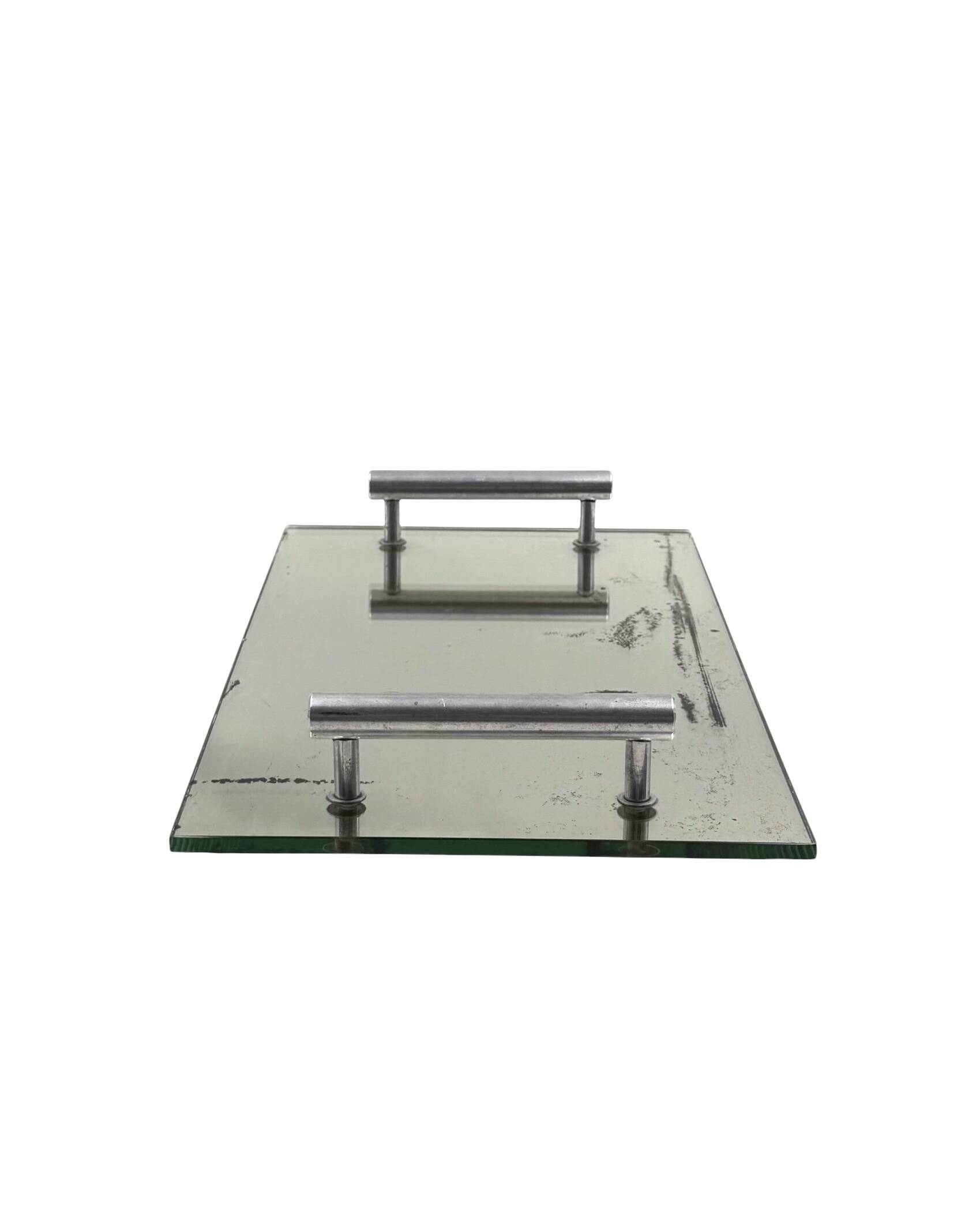 Modernist mirrored tray, France 1960