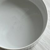 Pillivuyt white hollow dish, white porcelain dish, pie dish.