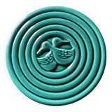 Art Deco trivet in green glazed earthenware - Saint Clément