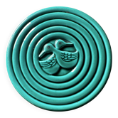 Art Deco trivet in green glazed earthenware - Saint Clément