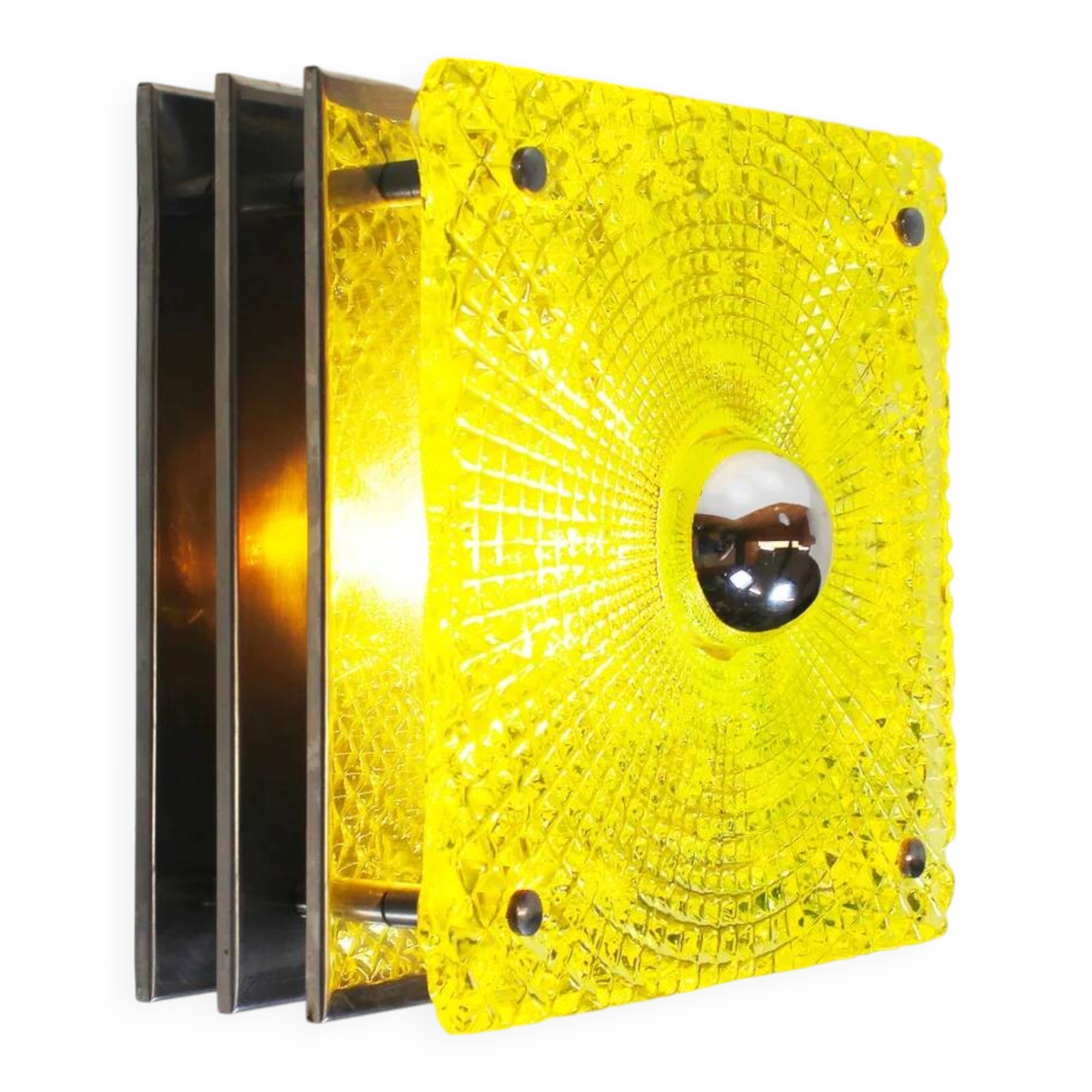 Unique 1970s Italian Murano glass wall lamp