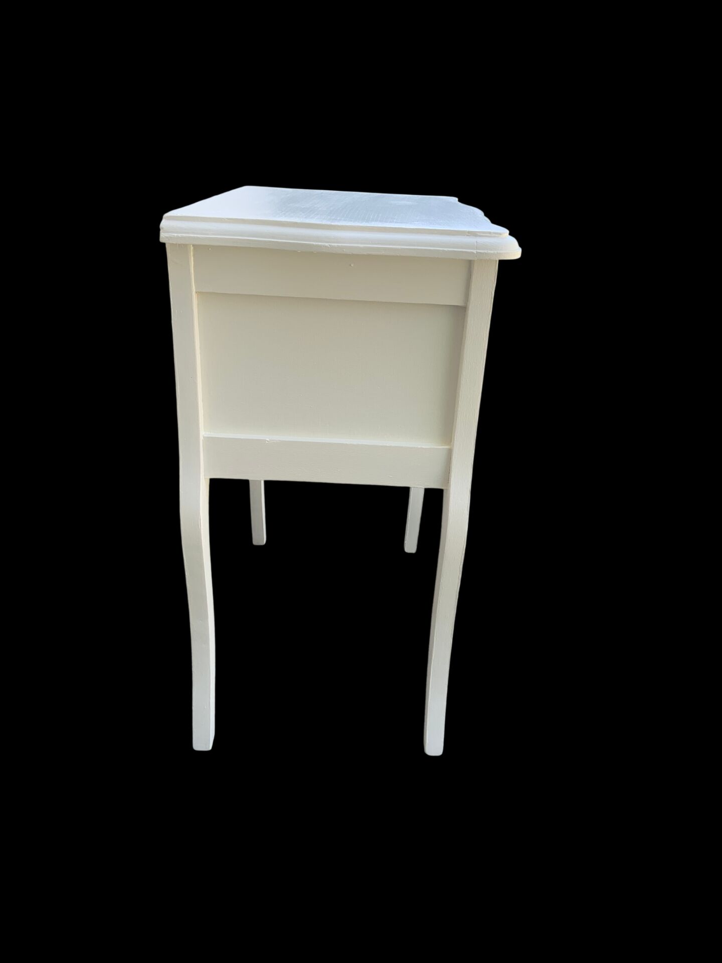 Table d'appoint provinciale française restaurée en blanc