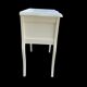 Table d'appoint provinciale française restaurée en blanc