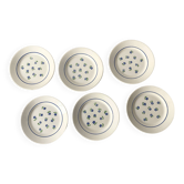 Set of 6 flat plates Badonviller in semi-porcelain – Flora design