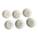 Set of 6 flat plates Badonviller in semi-porcelain – Flora design