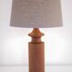 Large mid-century modern Danish teak table lamp