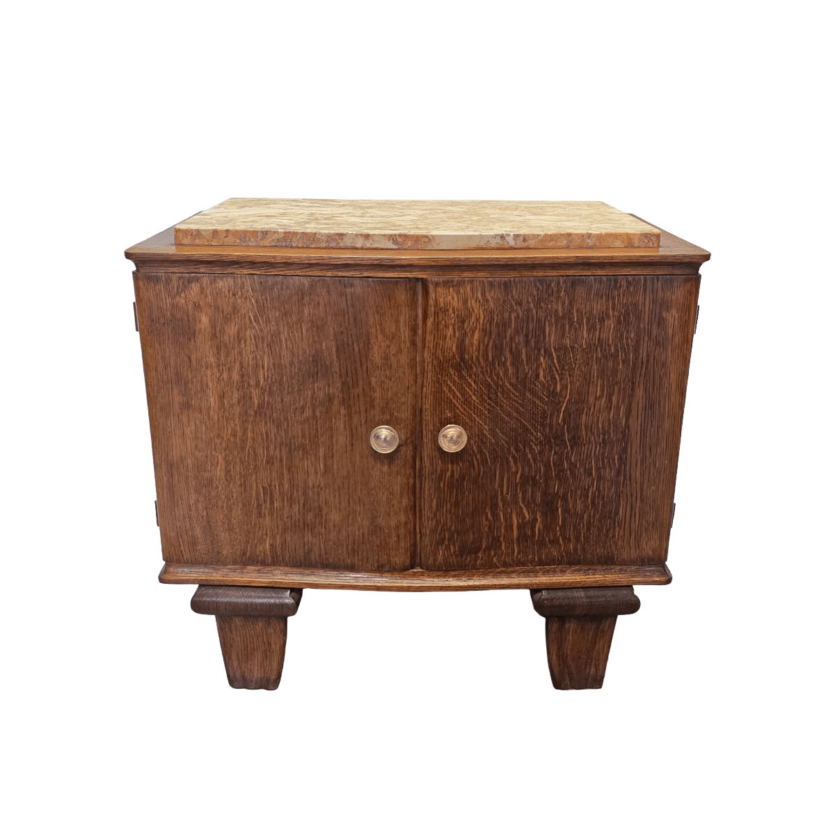 Art Deco Bedside Table With Marble Top, 1930s