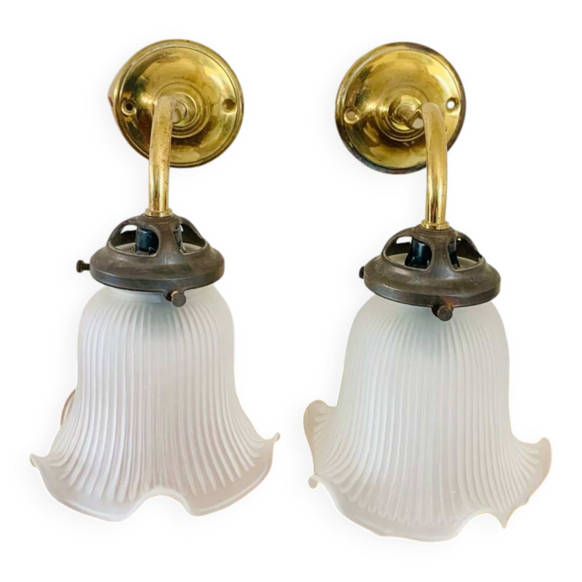 Antique Art Nouveau wall lights