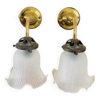 Antique Art Nouveau wall lights