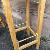 3 scandinavian design bar stools vintage pine