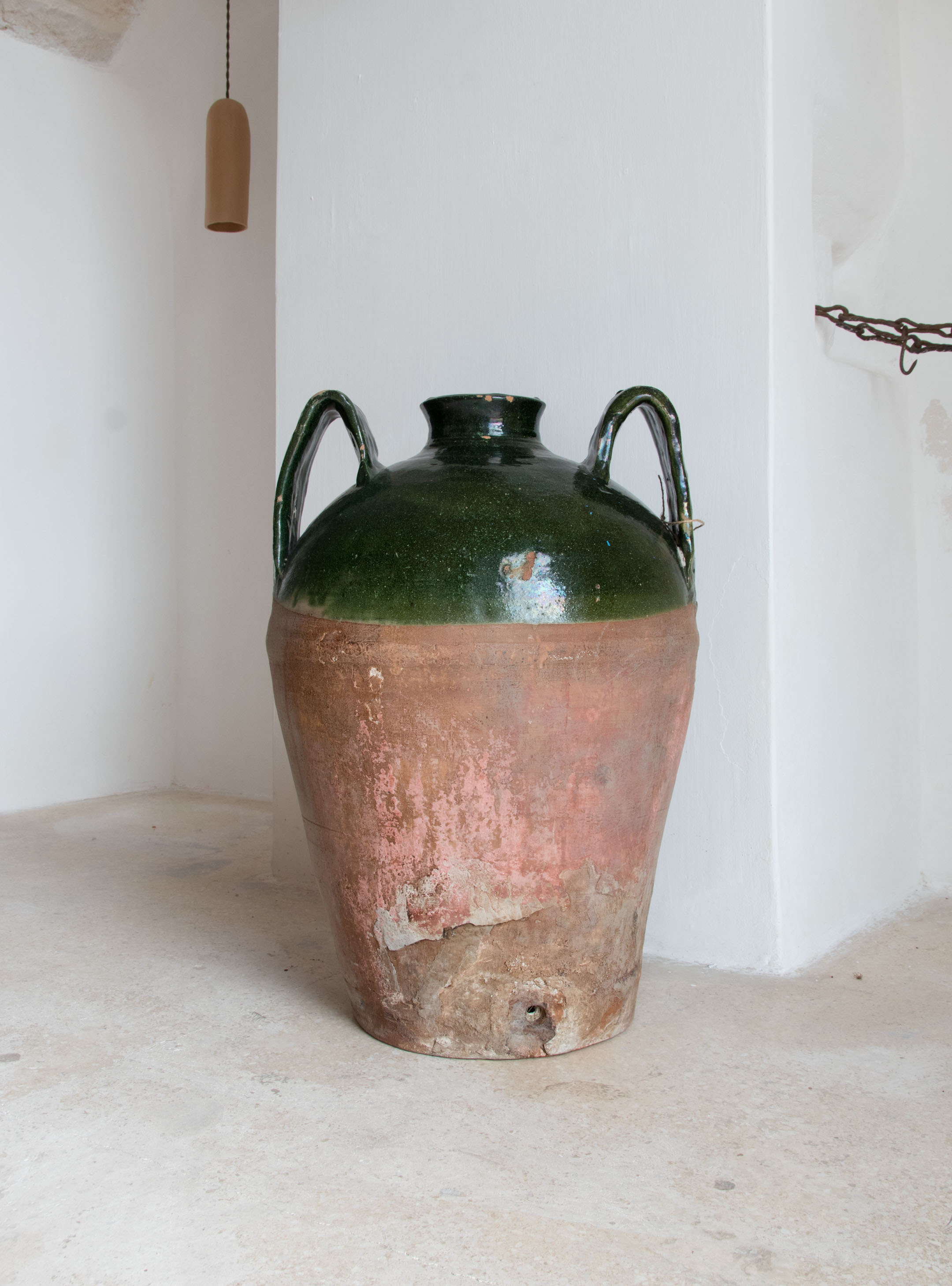 Antique Italian Ceramic Orcio Vase early XX century