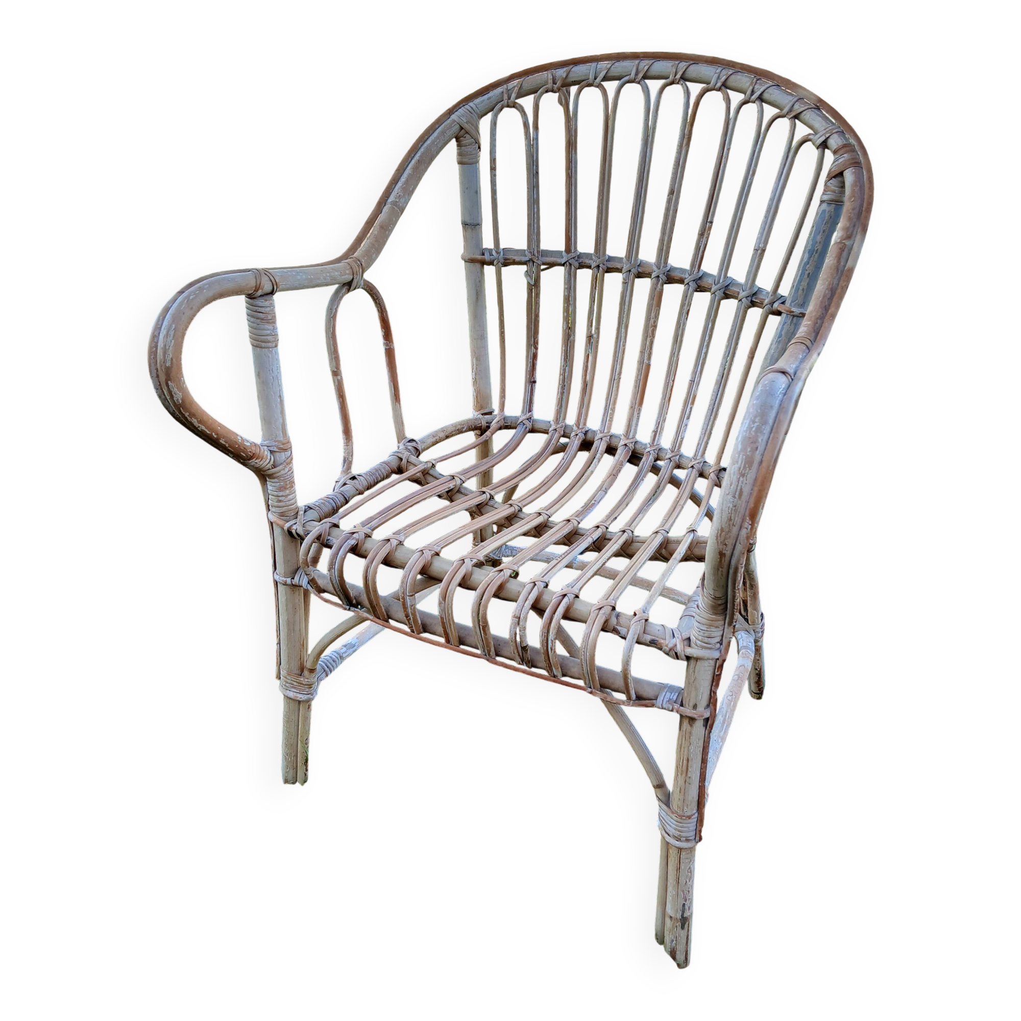 Rattan armchair