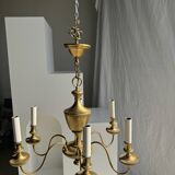 Lustre doré hollandais à 6 bras de lumière D50