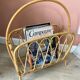 Rattan magazine holders