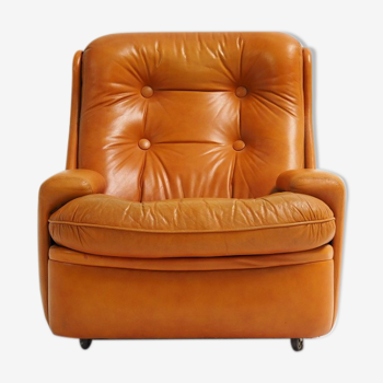 Funky leather lounge chair by Michel Cadestin for Airborne