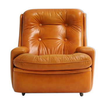 Funky leather lounge chair by Michel Cadestin for Airborne