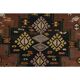 1970s Vintage Turkish Handmade Wool & Cotton Brown Runner Rug 178x475