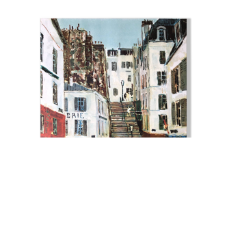 Lithographie Montmartre (épreuve d'artiste) de Jacques Bouyssou