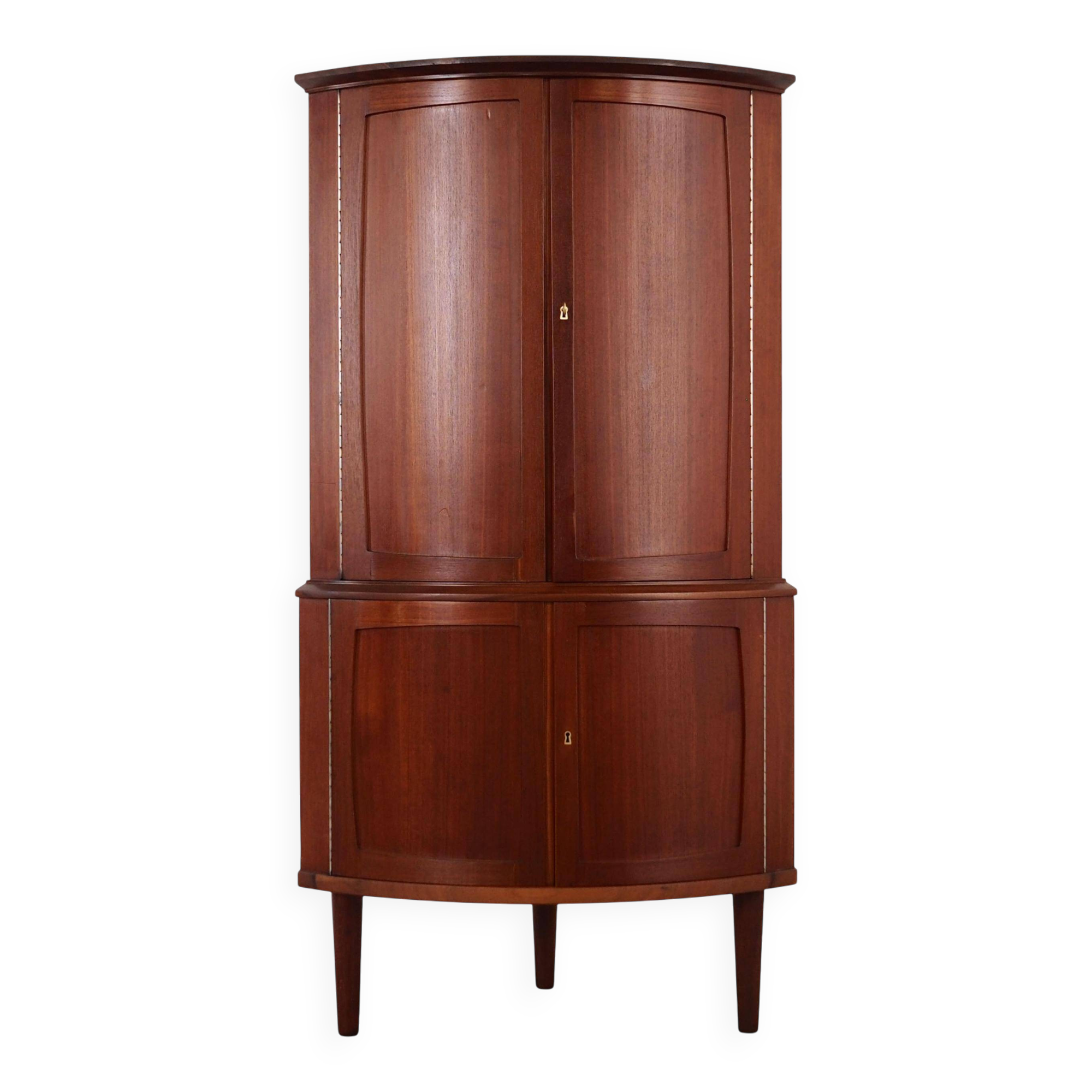 Meuble d'angle en teck, années 1970, design danois, fabrication : Danemark