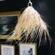 Decorative suspension hut wicker and raffia Morocco