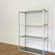 Aluminum and glass shelf
