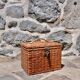 Wicker basket with padlock