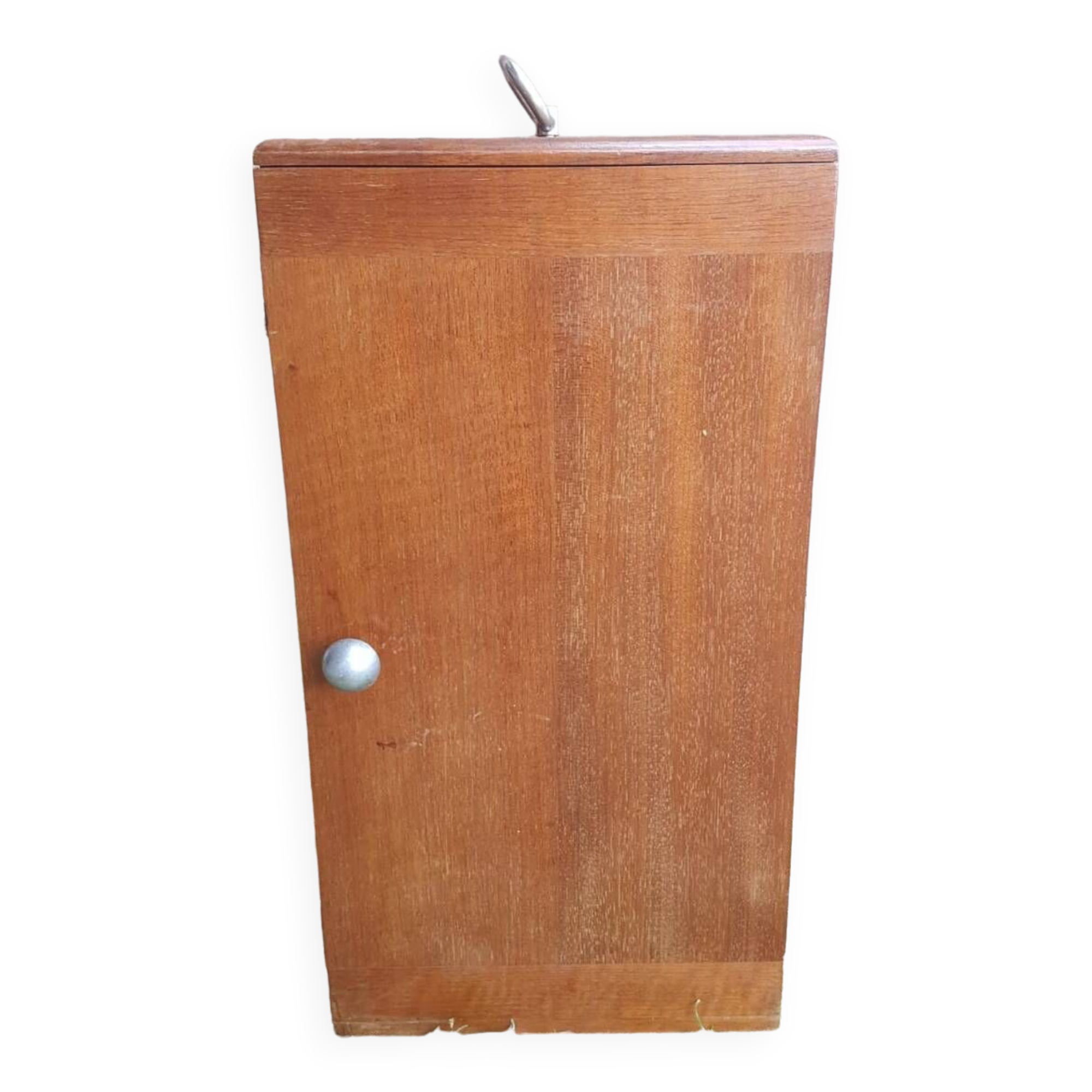 Old wooden transport trunk vintage jouan material #a653