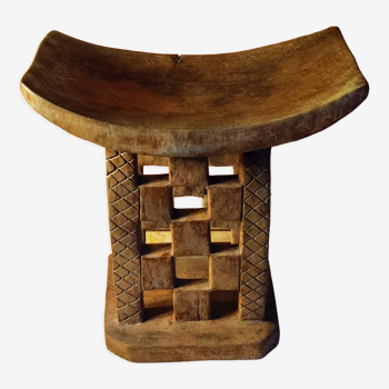 Tabouret africain en bois sculpté
