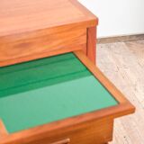 Grand bureau de direction en teck avec cuir, années 60