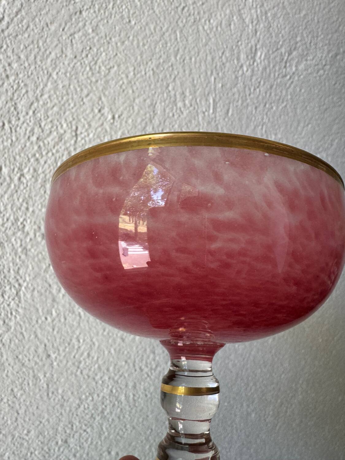 Multi-colored Venetian crystal ice cream cups