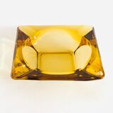Vintage amber glass ashtray