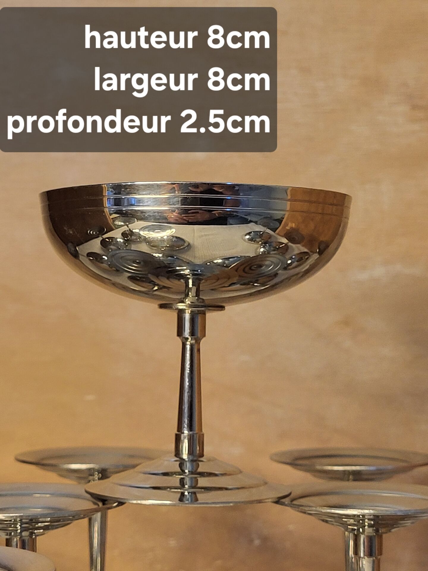 Stainless steel ice cream bowls