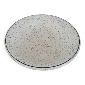 Assiette creuse moucheté noir