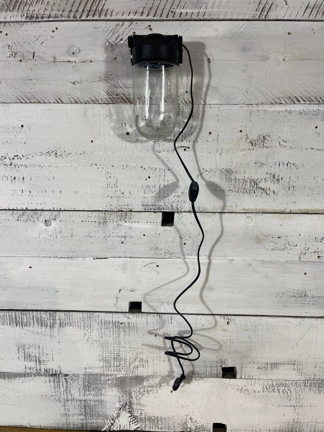 Glass and Bakelite wall light