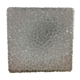 Holophane square wall lamp in chiseled glass, 60s