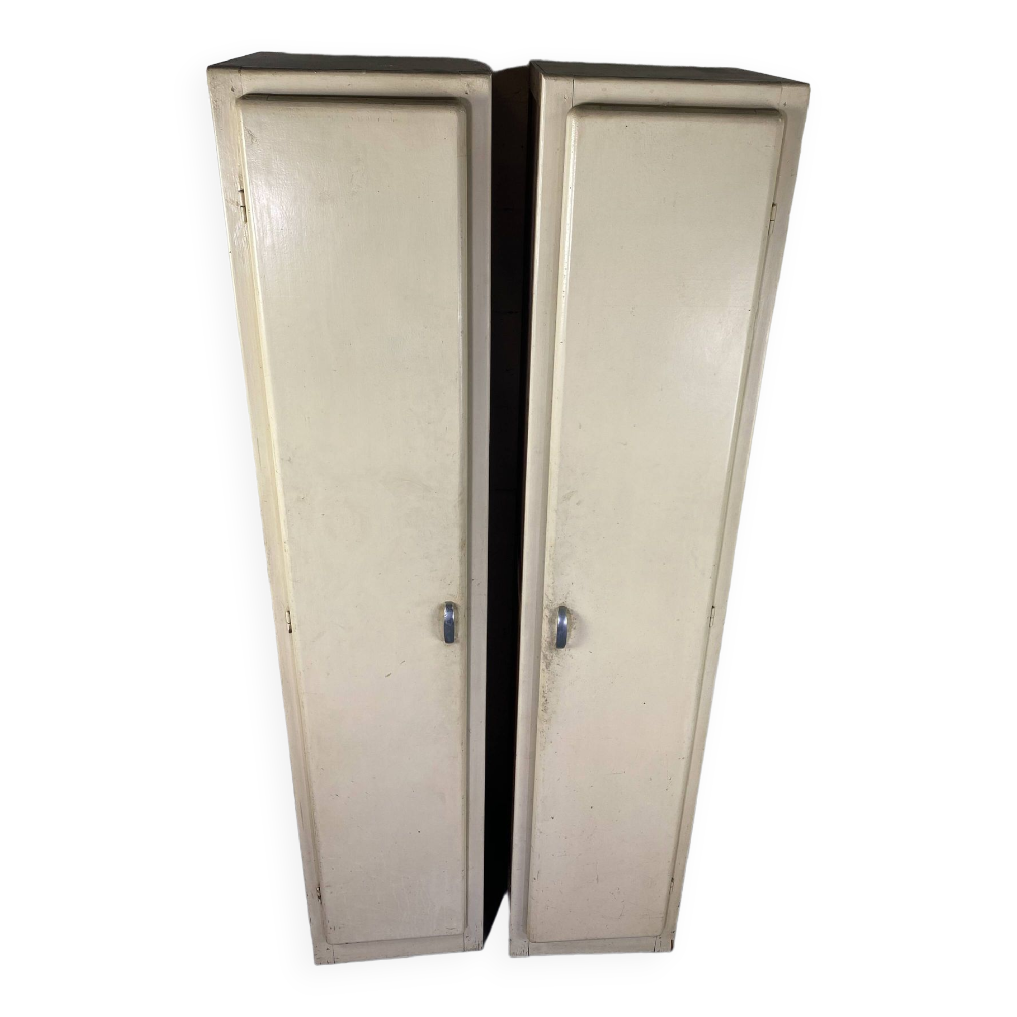 Pair of vintage white cabinets