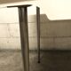 Off-white formica table / 70s cream with a tapered foot drawer