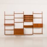 Poul Cadovius 4 bay teak wall unit for Cado, Denmark 1960s