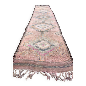 Vintage Turkish  Tribal Runner 460x83 cm veg dye wool rug tribal, handmade