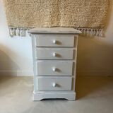 Commode blanche patiné