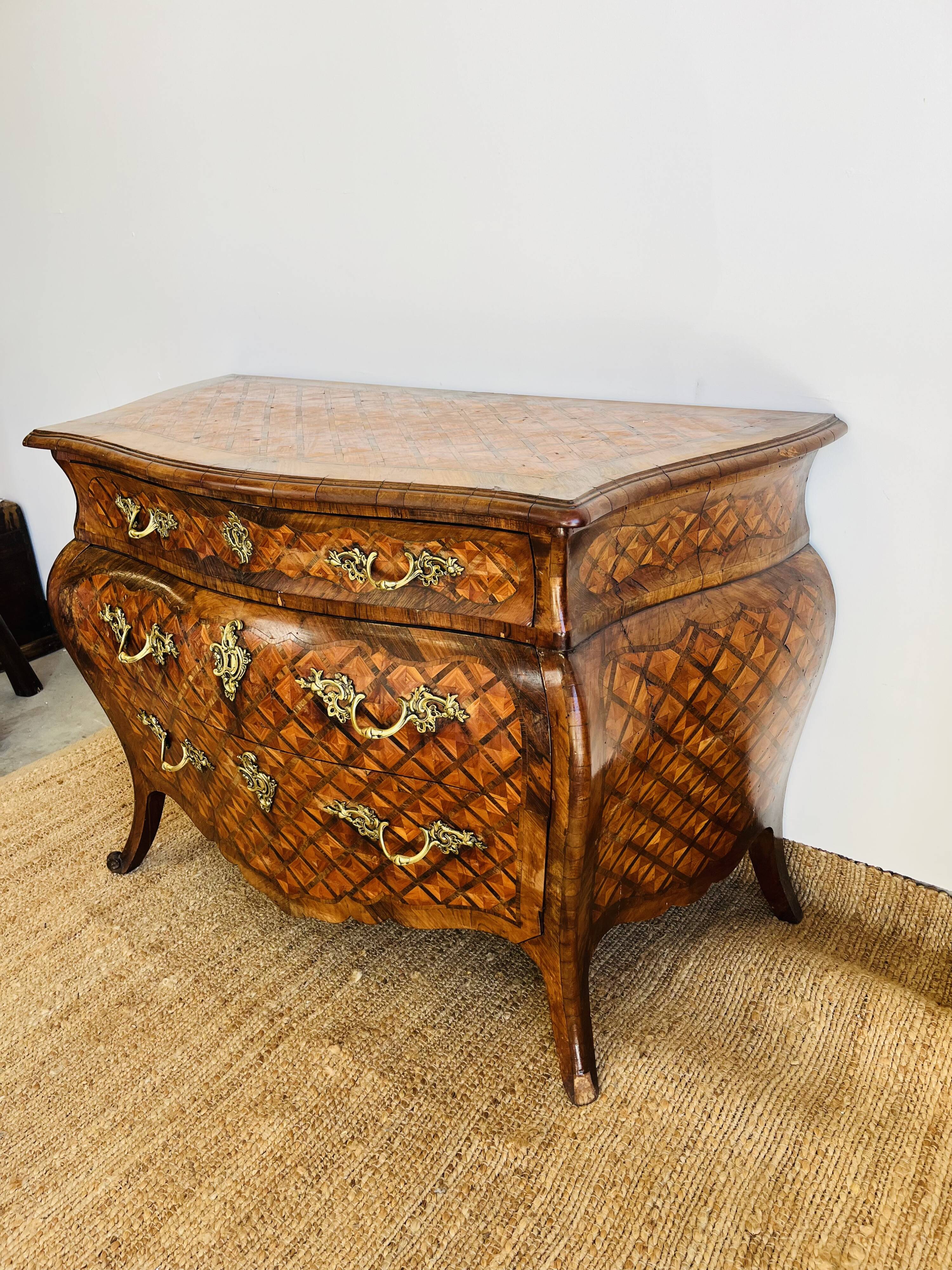 Louis XV style tomb chest of drawers