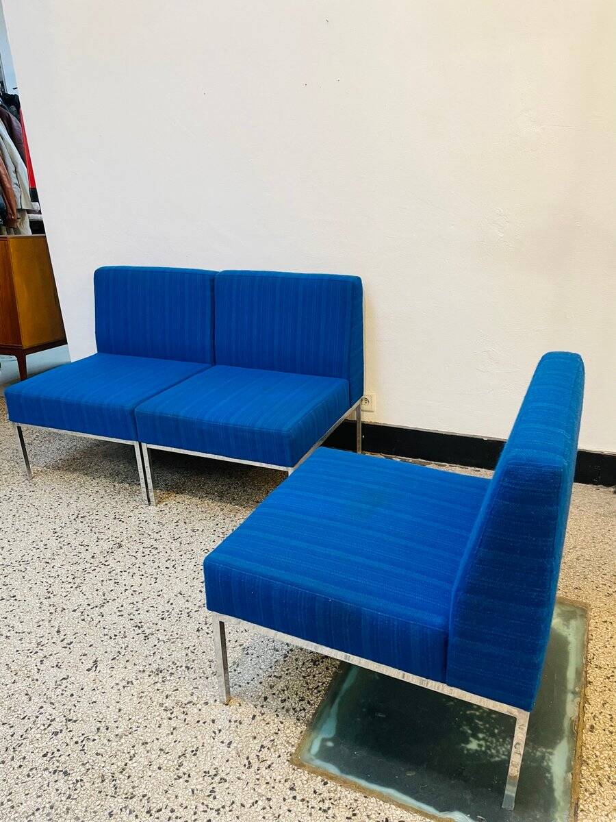 Modular mid-century armchairs, 1970s, set of 3