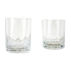 Paire de verres à whisky en verre taillé