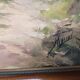 Large oil painting on canvas signed Miguel
