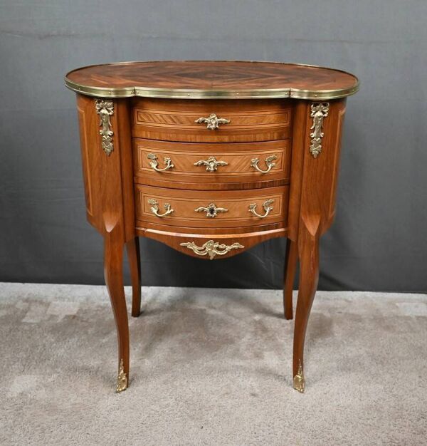 Petite Commode Coiffeuse en Acajou, style Transition – 1940