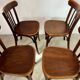 Set of 4 old vintage 50s bentwood bistro chairs