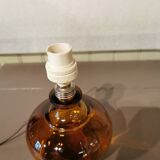 Vintage amber glass lamp base
