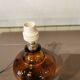 Vintage amber glass lamp base