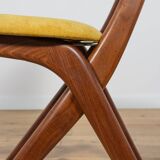 Mid-Century Teak Dining Chairs  Scissor by Louis van Teefelen for Wébé, Netherlands, 1950s, Set of 4