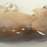 Sleeping dog sculpture, setter, pointer, Royal Copenhagen porcelain